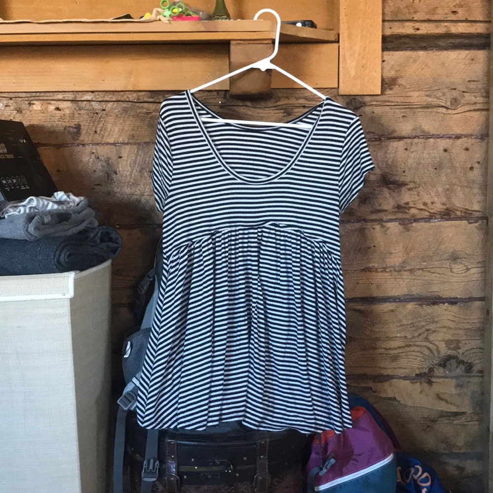 Striped loose tshirt blouse